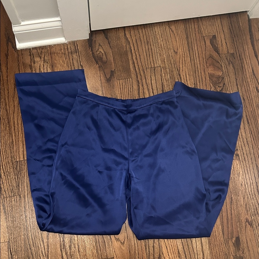 St. John Blue Women's silky satin Pants